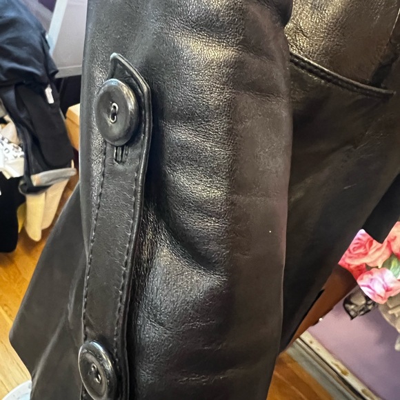 Luca Luca belted lamb skin trench US8 - Picture 6 of 17